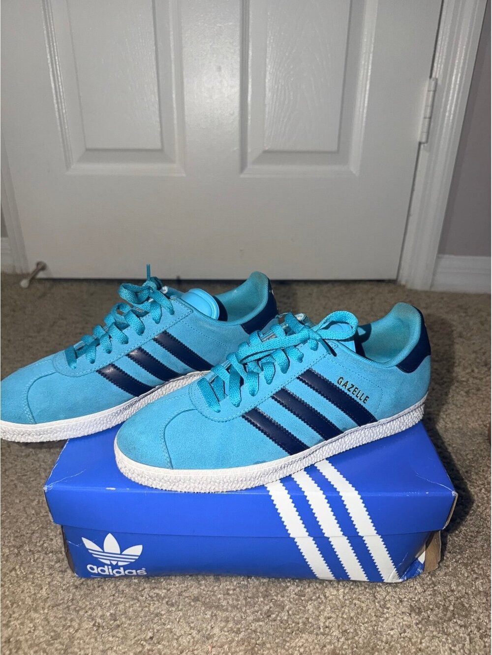 Adidas Gazelle 2 Men’s Size 8 Blue Navy Suede Sneakers w/ Box